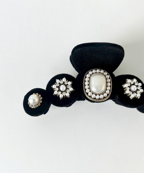 ヘアクリップ ベロアアンティークパールバンス : ZOZOTOWN Yahoo!店