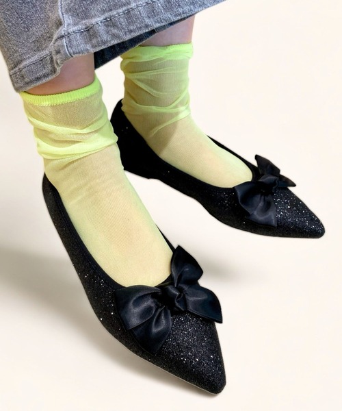 「Sugar Sugar」 フラットパンプス LL ブラック レディース_画像7