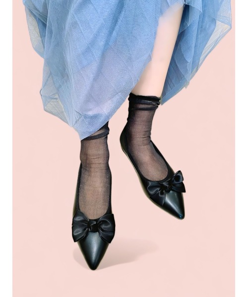 「Sugar Sugar」 フラットパンプス LL ブラック レディース_画像8