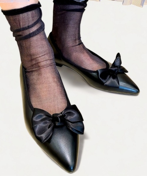 「Sugar Sugar」 フラットパンプス LL ブラック レディース_画像9