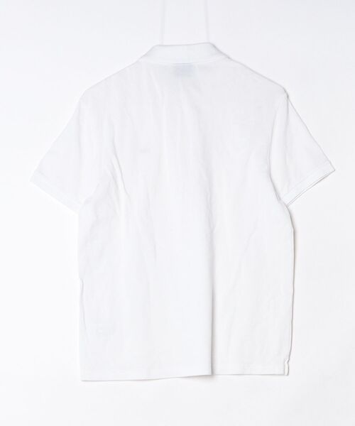 「LACOSTE」 ワンポイント半袖ポロシャツ 4 ホワイト メンズ_画像2