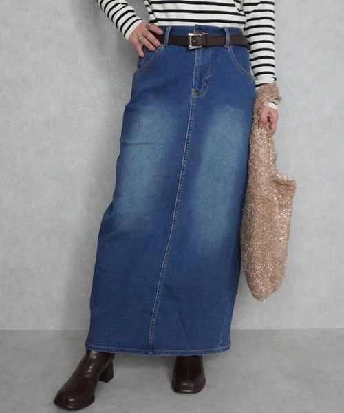 Emma（エマ） デニムスカート 裏起毛デニムロングスカート : ZOZOTOWN