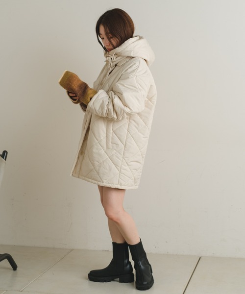 「Kastane」 キルティングブルゾン 0 アイボリー レディース_画像6