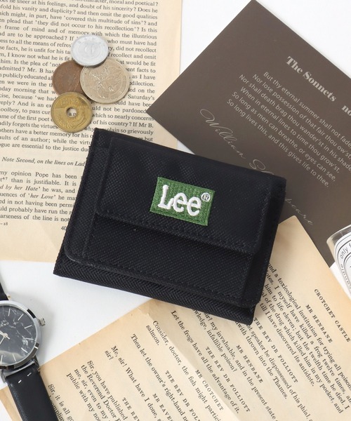 Lee（リー） 財布 ブランドロゴBOXロゴ刺繍三つ折り財布/ミニ財布