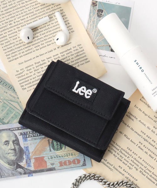 Lee（リー） 財布 ブランドロゴBOXロゴ刺繍三つ折り財布/ミニ財布