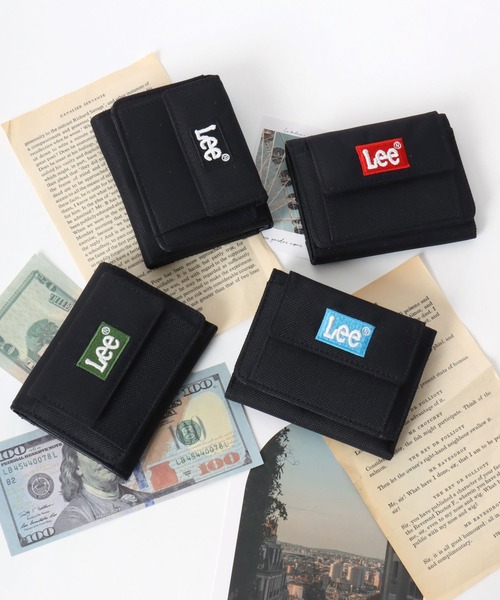 Lee（リー） ミニ 財布 ブランドロゴBOXロゴ刺繍三つ折り財布/ミニ財布