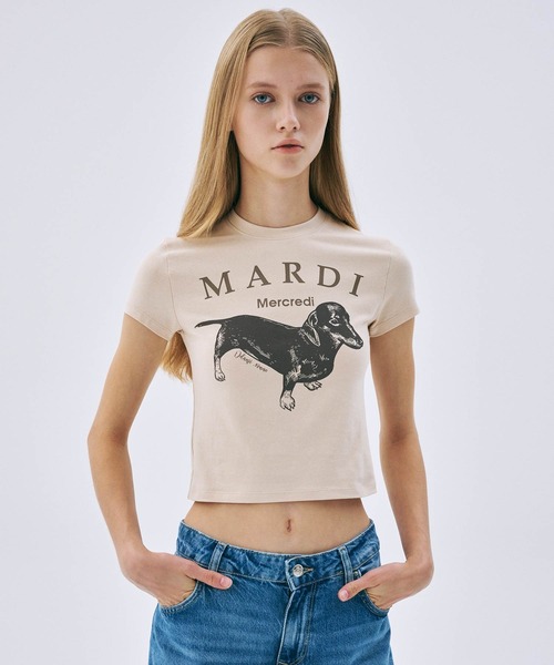 「Mardi Mercredi」 半袖Tシャツ FREE クリーム レディース_画像6