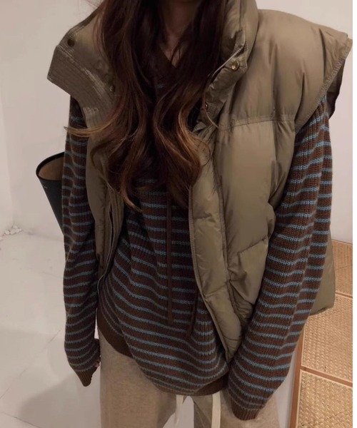 「MEMECLE」 長袖ニット M ブラウン レディース_画像5