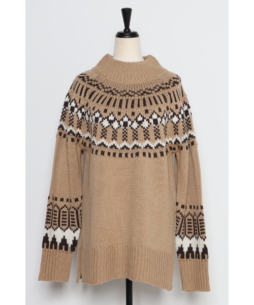 「Bonjour Sagan」 長袖ニット FREE チャコールグレー レディース_画像3