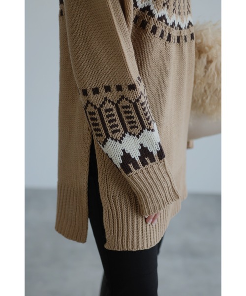 「Bonjour Sagan」 長袖ニット FREE チャコールグレー レディース_画像7