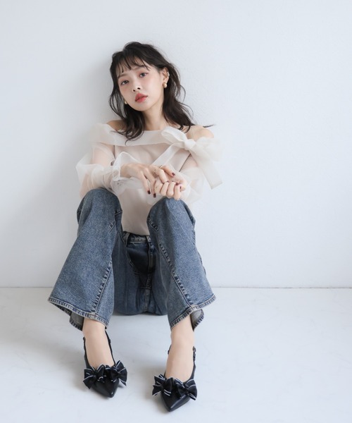VIVIAN（ヴィヴィアン） パンプス メニーリボンスリングバックパンプス