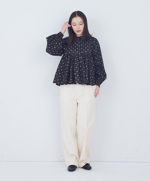 【美品】アデュートリステス リバティ フリルブラウス 花柄 ADIEU TRISTESSE（アデュートリステス） ブラウス シャツ 「4月