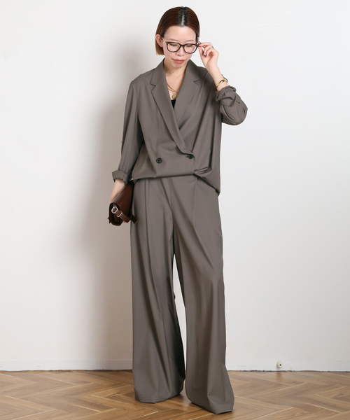 スラックス パンツ SPWOOL パンツ レディースの画像