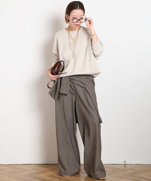 スラックス パンツ SPWOOL パンツ レディースの画像