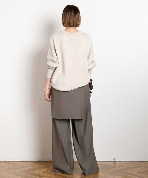 スラックス パンツ SPWOOL パンツ レディースの画像