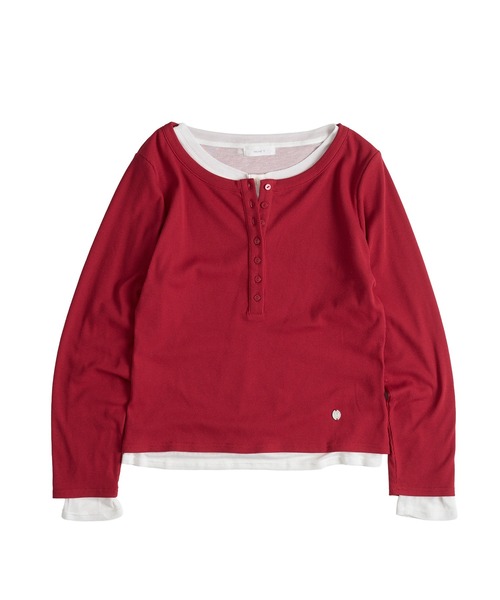 「MUHET」 長袖カットソー FREE ネイビー レディース_画像4