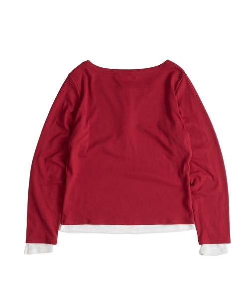 「MUHET」 長袖カットソー FREE ネイビー レディース_画像5