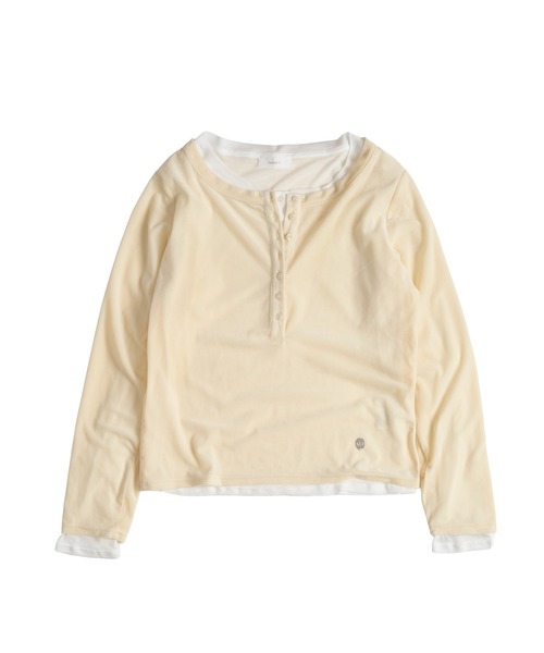 「MUHET」 長袖カットソー FREE ネイビー レディース_画像6