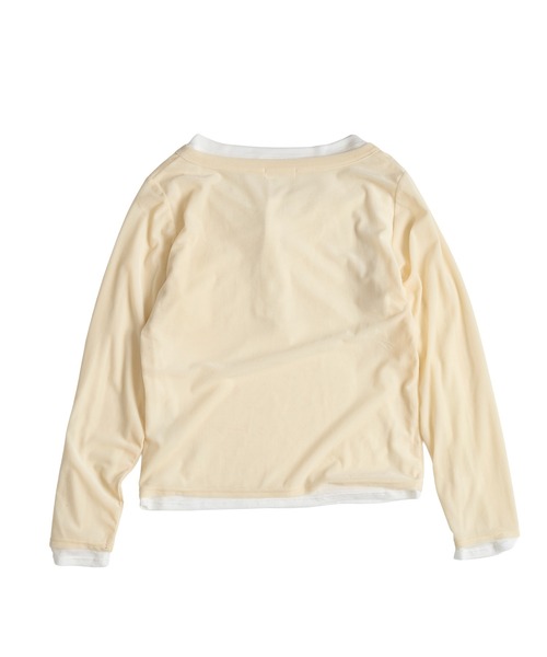 「MUHET」 長袖カットソー FREE ネイビー レディース_画像7