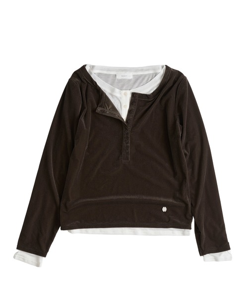 「MUHET」 長袖カットソー FREE ネイビー レディース_画像8