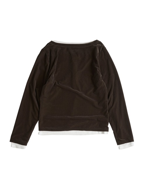 「MUHET」 長袖カットソー FREE ネイビー レディース_画像9