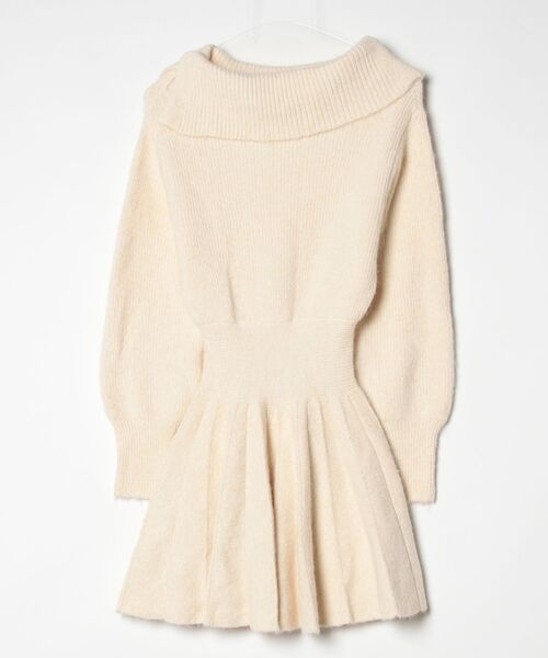 「one after another NICE CLAUP」 ニットワンピース M ベージュ レディース_画像2