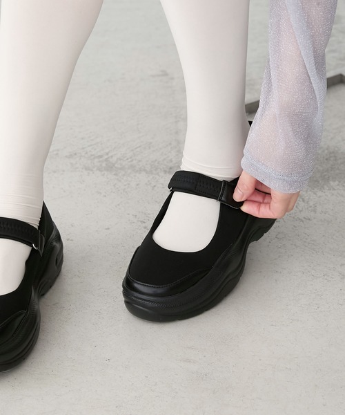 「forksy.」 スリッポン LL ブラック レディース_画像4