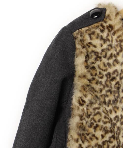 「plumpynuts」 ノーカラーコート 38 グレー レディース_画像7