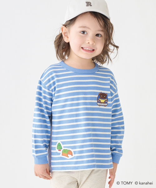petit main tシャツ 「あつまれ！プラレールズ」ボーダー長T キッズ