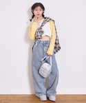 ワイドパンツ パンツ オシャ映えストーンデニム...の詳細画像4
