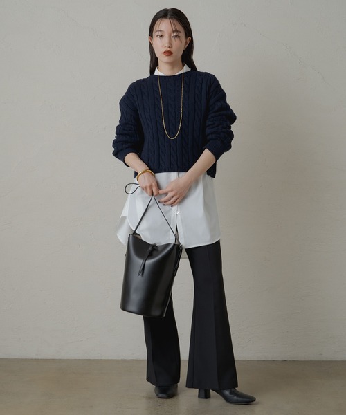 「LOUNGEDRESS」 長袖ニット FREE グレー レディース_画像8