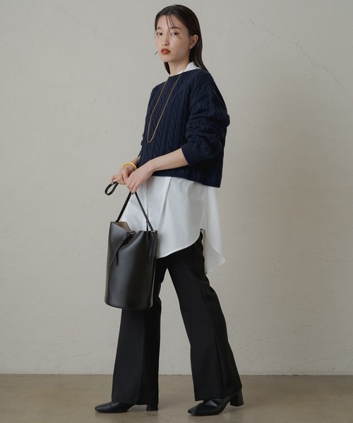 「LOUNGEDRESS」 長袖ニット FREE グレー レディース_画像9