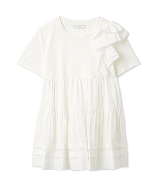 セルフォード　フリルカットソー CELFORD（セルフォード） tシャツ 「洗える」ショルダーフリル