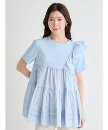CELFORD（セルフォード） tシャツ 半袖 「洗える」ショルダーフリル