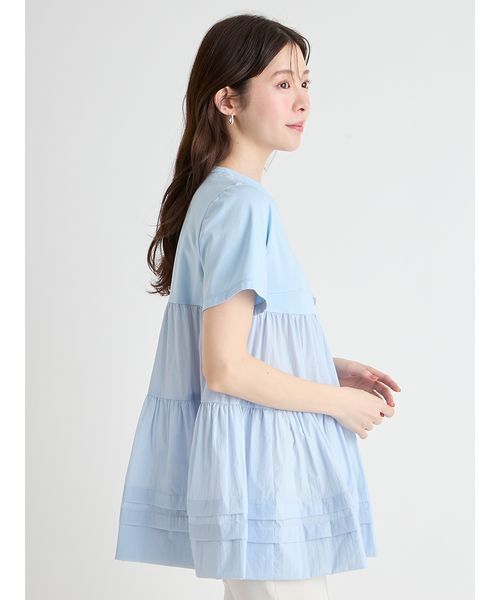 CELFORD（セルフォード） tシャツ 「洗える」ショルダーフリル