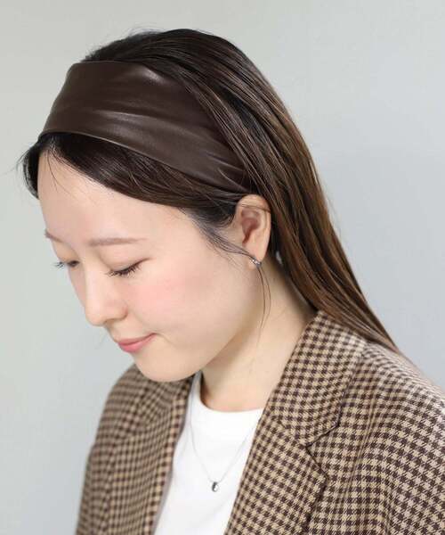 ANEMONE（アネモネ） ヘアバンド レザー調バックワイヤーターバン