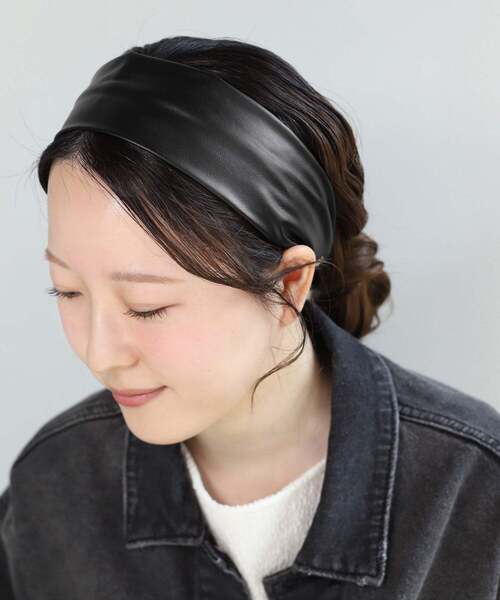 ANEMONE（アネモネ） ヘアバンド レザー調バックワイヤーターバン