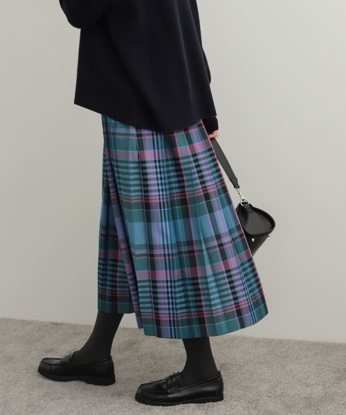 「URBAN RESEARCH DOORS」 プリーツスカート MEDIUM レッド レディースの画像