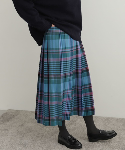 「URBAN RESEARCH DOORS」 プリーツスカート MEDIUM レッド レディースの画像