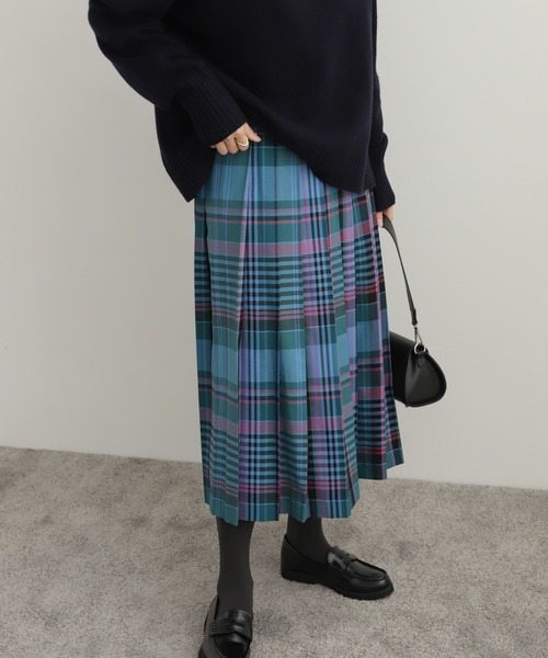 「URBAN RESEARCH DOORS」 プリーツスカート MEDIUM レッド レディースの画像