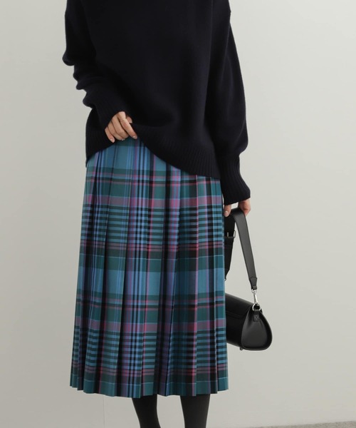 「URBAN RESEARCH DOORS」 プリーツスカート MEDIUM レッド レディースの画像