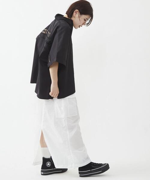 「CONVERSE TOKYO」 半袖シャツ FREE ブラック レディース_画像2