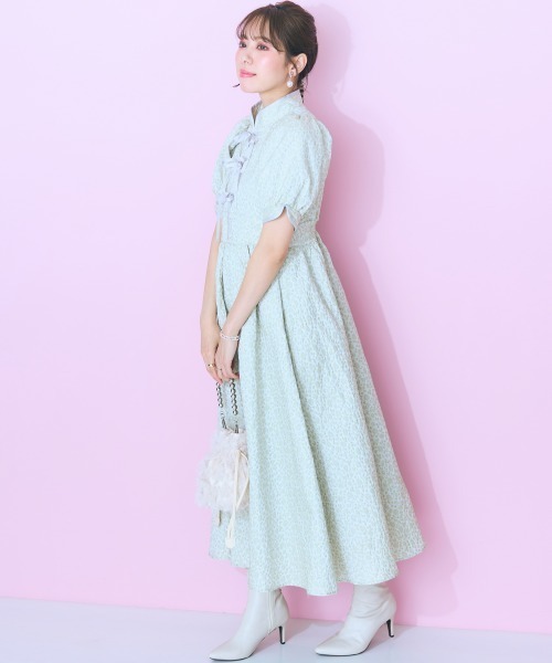 「marun」 半袖ワンピース LL グリーン レディース_画像5