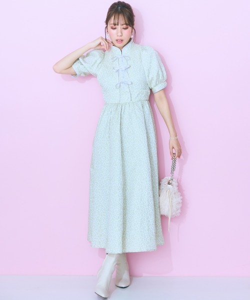 「marun」 半袖ワンピース LL グリーン レディース_画像8