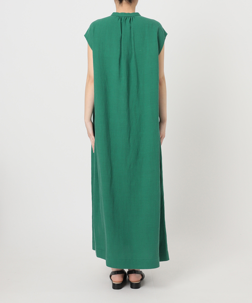 26SS 新品 リネン混キーネックコクーンワンピース SLOBE IENA SLOBE IENA（スローブイエナ） ワンピース リネン混キーネックコクーン