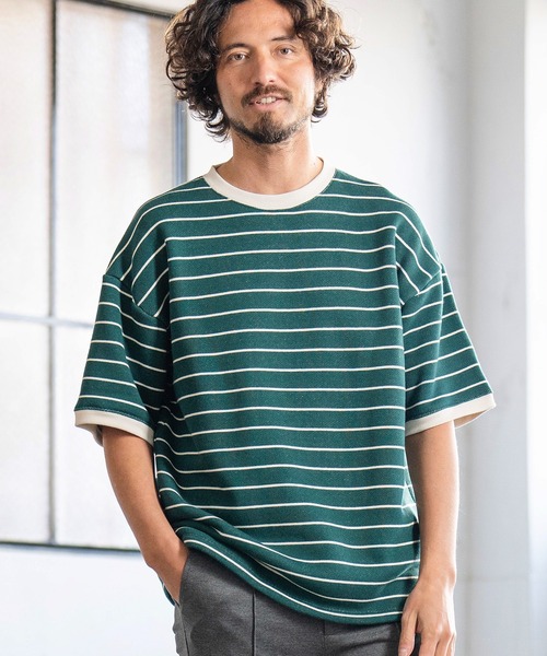 「Magine」 半袖Tシャツ 44 ブラック×ホワイト メンズ_画像3