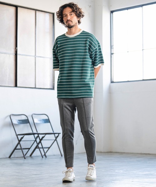 「Magine」 半袖Tシャツ 44 ブラック×ホワイト メンズ_画像4