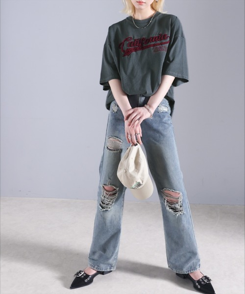 「Java」 半袖Tシャツ MEDIUM レッド レディース_画像8