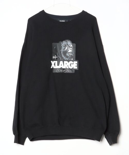 「XLARGE」 スウェットカットソー LARGE ブラック メンズ