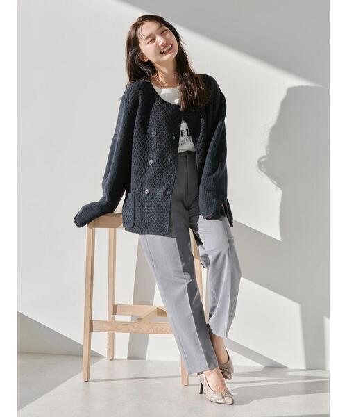 「AMERICAN HOLIC」 ニットカーディガン FREE ネイビー レディース_画像6